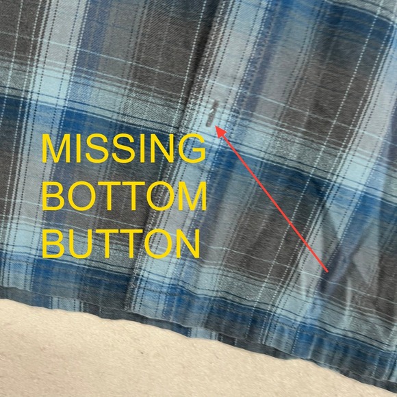 KUHL Mens Plaid Long Sleeve Button Up Shirt 3XL Hiking Outdoor Blue Gray Cotton - Picture 7 of 10